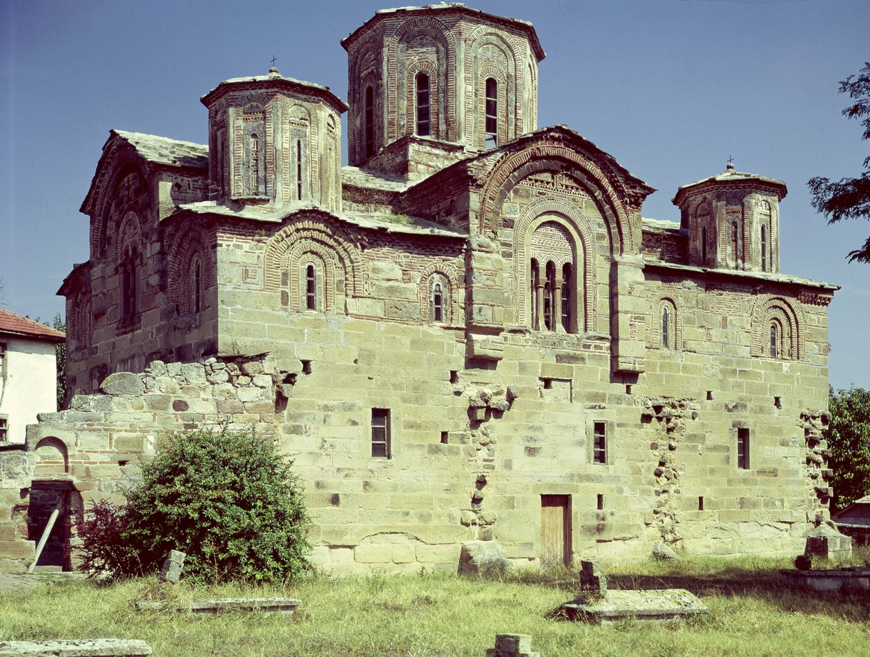 South-west view of the Church of Sveti Djordje (built 1313) by Macedonian School
