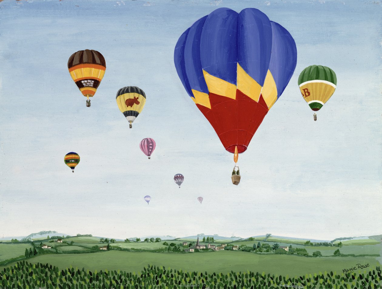 Ballooning over the Cotswolds by Maggie Rowe