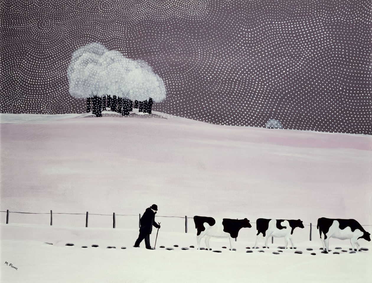 Cows in a Snowstorm by Maggie Rowe