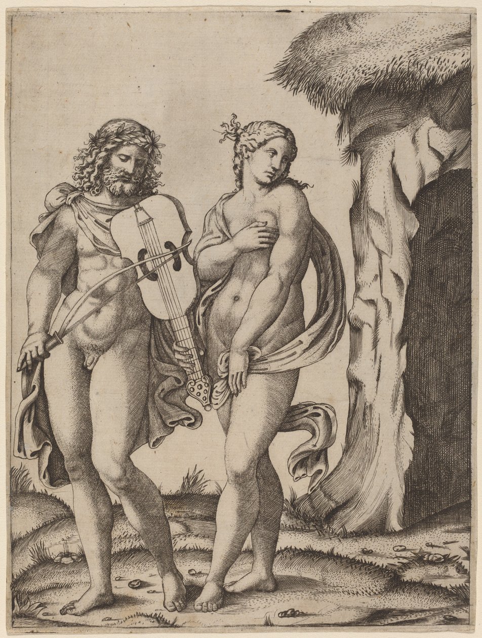 Orpheus and Eurydice by Marcantonio Raimondi