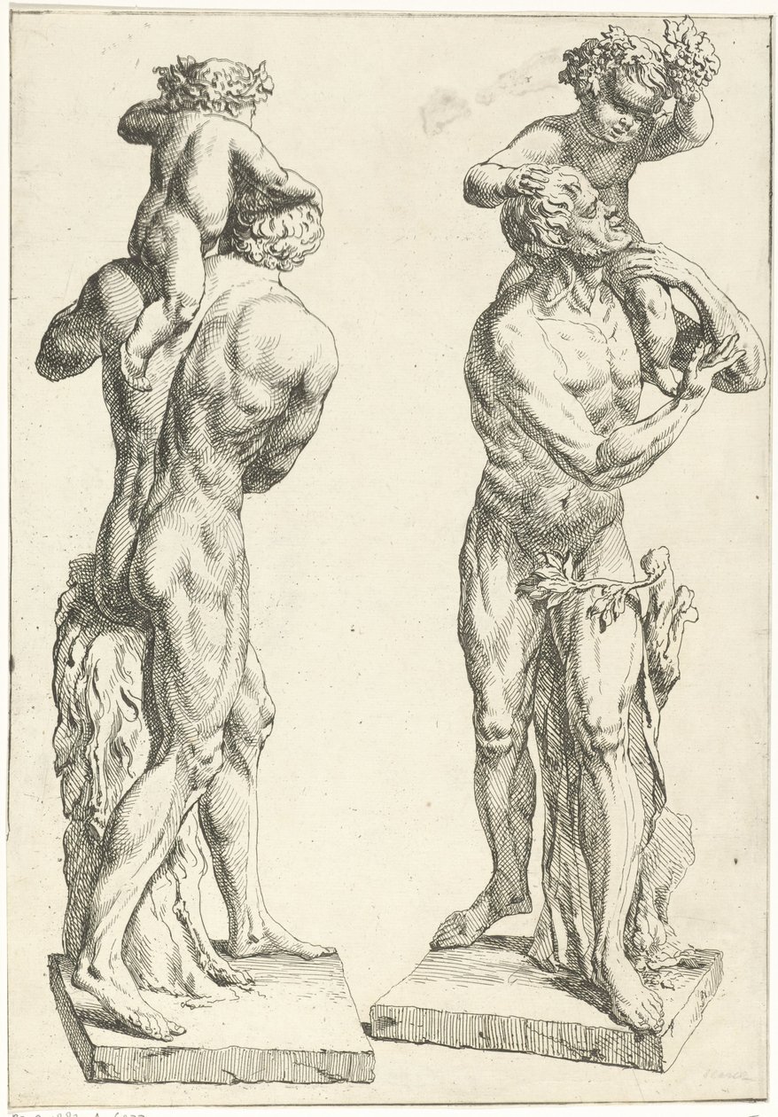 Silenus with the Young Bacchus by Marcellus Laroon (I)