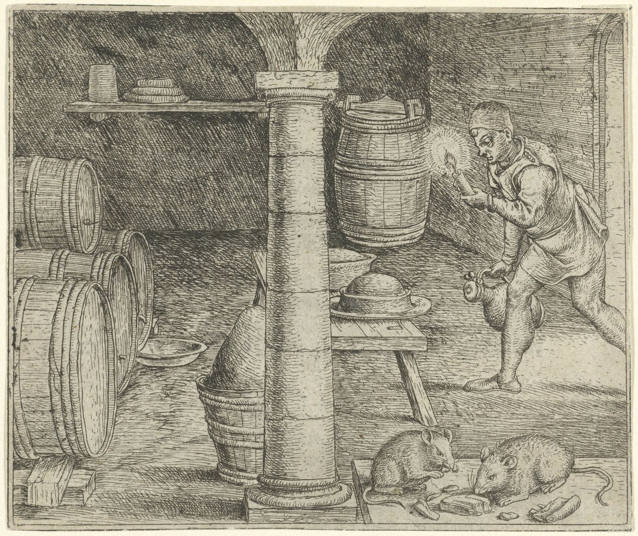 Fable of the Two Mice by Marcus Gheeraerts (I)