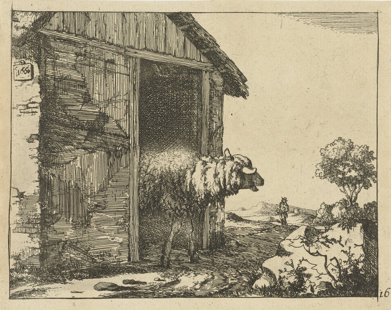 Sheep by Sheepfold by Marcus de Bye