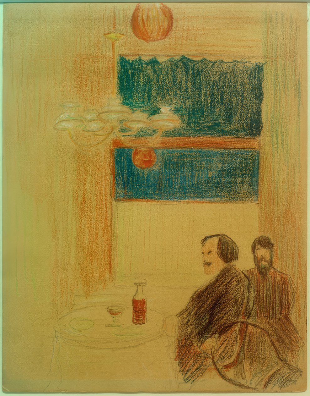 Two Men in a Pub by Marianne von Werefkin