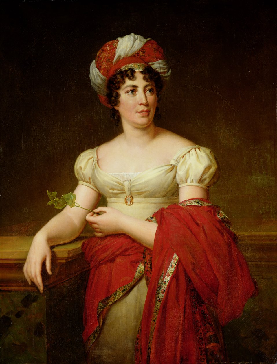 Portrait of Madame de Stael, Copy of a Painting by Francois Gerard by Marie Eleonore Godefroid