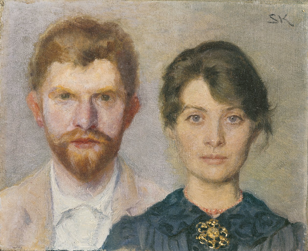 Double Portrait of Marie and P.S. Kroyer by Marie Krøyer