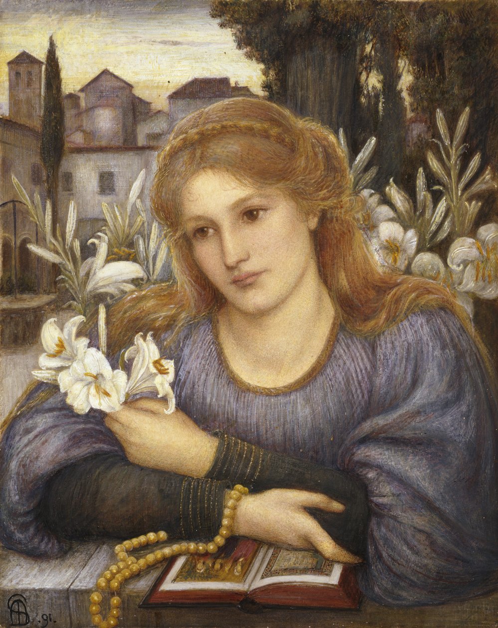 Cloister Lilies, 1891 by Marie Spartali Stillman