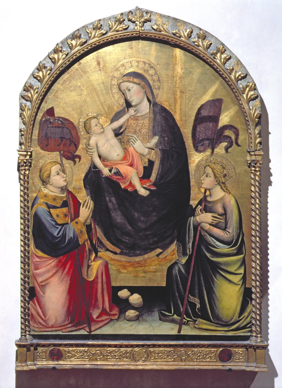 Madonna and Child with St. Stephen and St. Ursula by Mariotto di Nardo