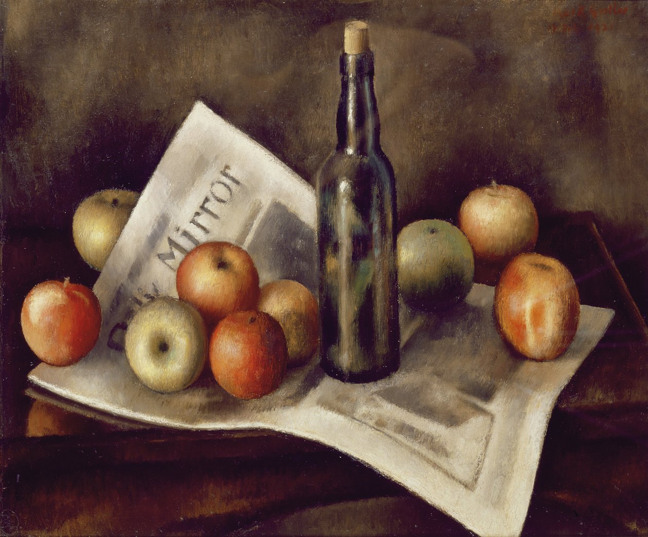 Still life with apples by Mark Gertler