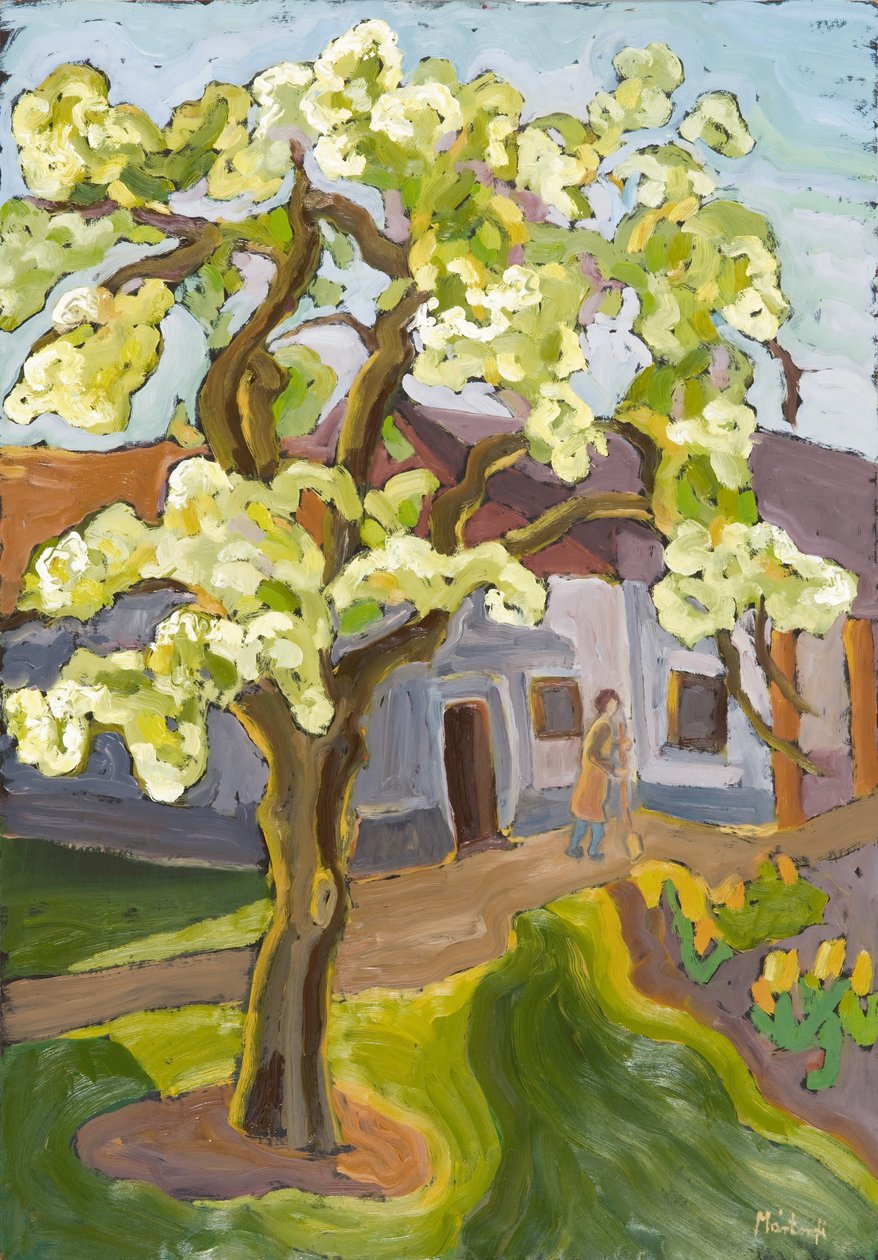 Blooming Pear Tree by Marta Martonfi Benke