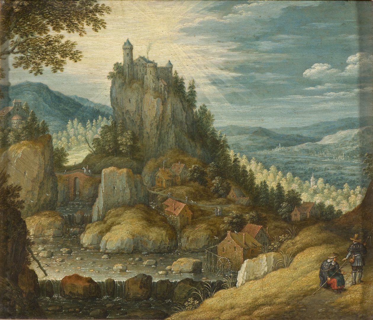 Mountain Landscape with a Castle by Marten Ryckaert