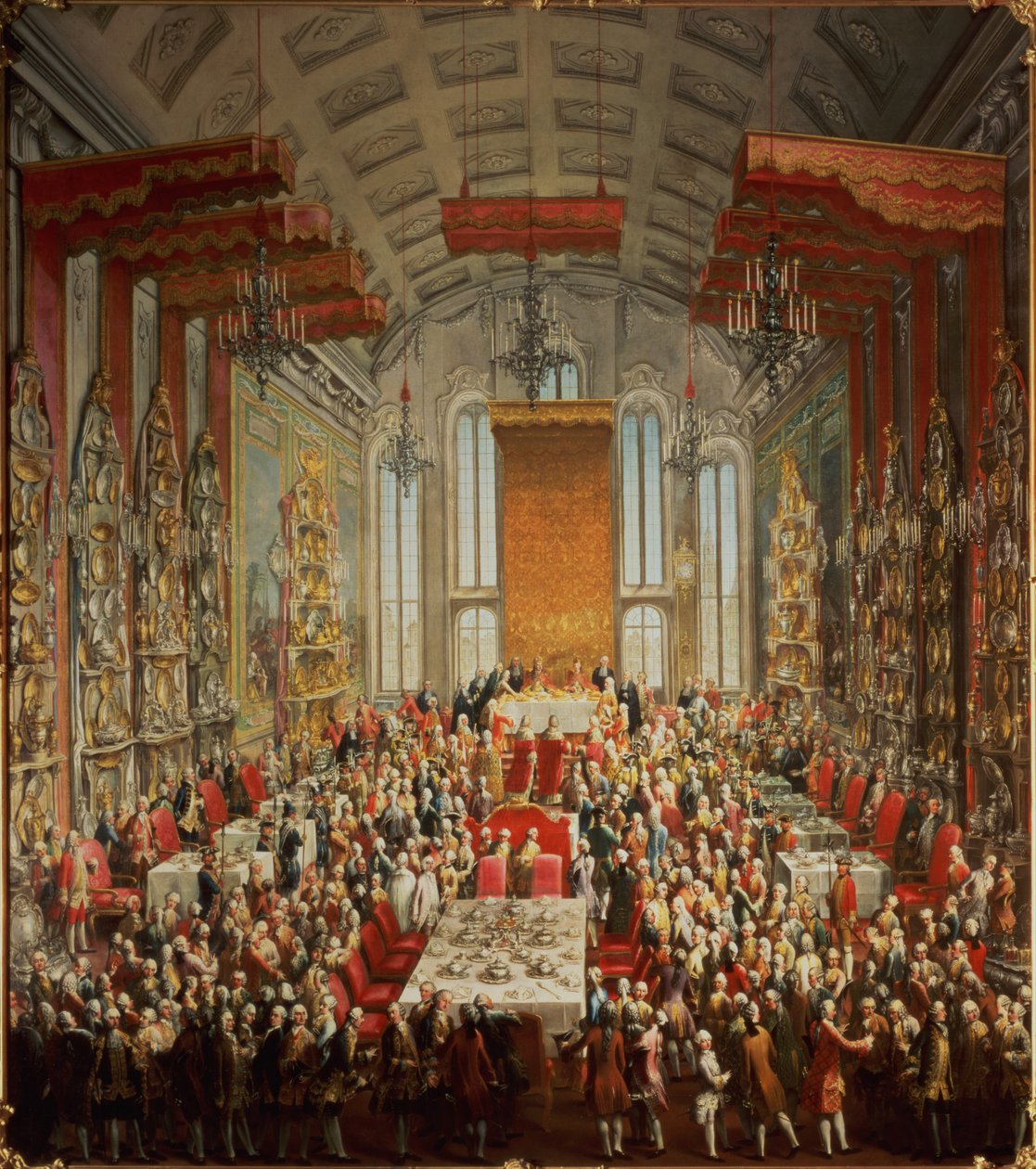 Coronation Banquet of Joseph II in Frankfurt, 1764 by Martin II Mytens or Meytens
