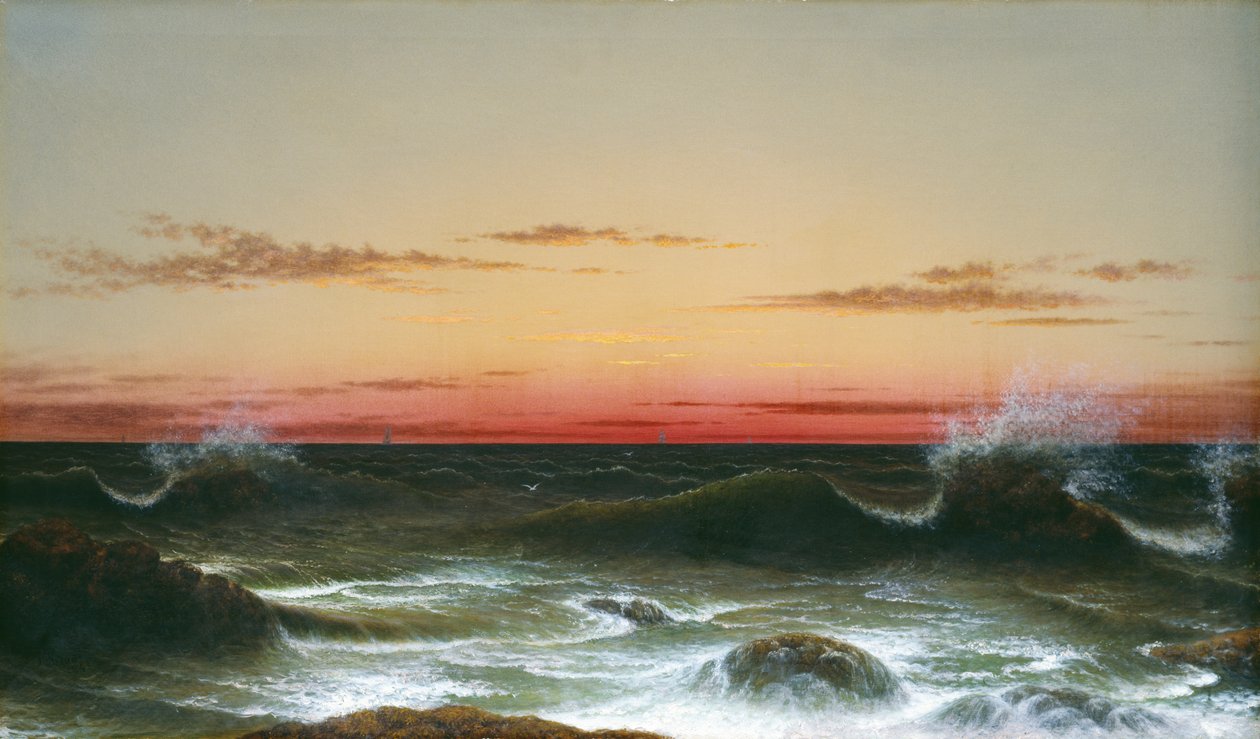 Seascape: Sunset by Martin Johnson Heade