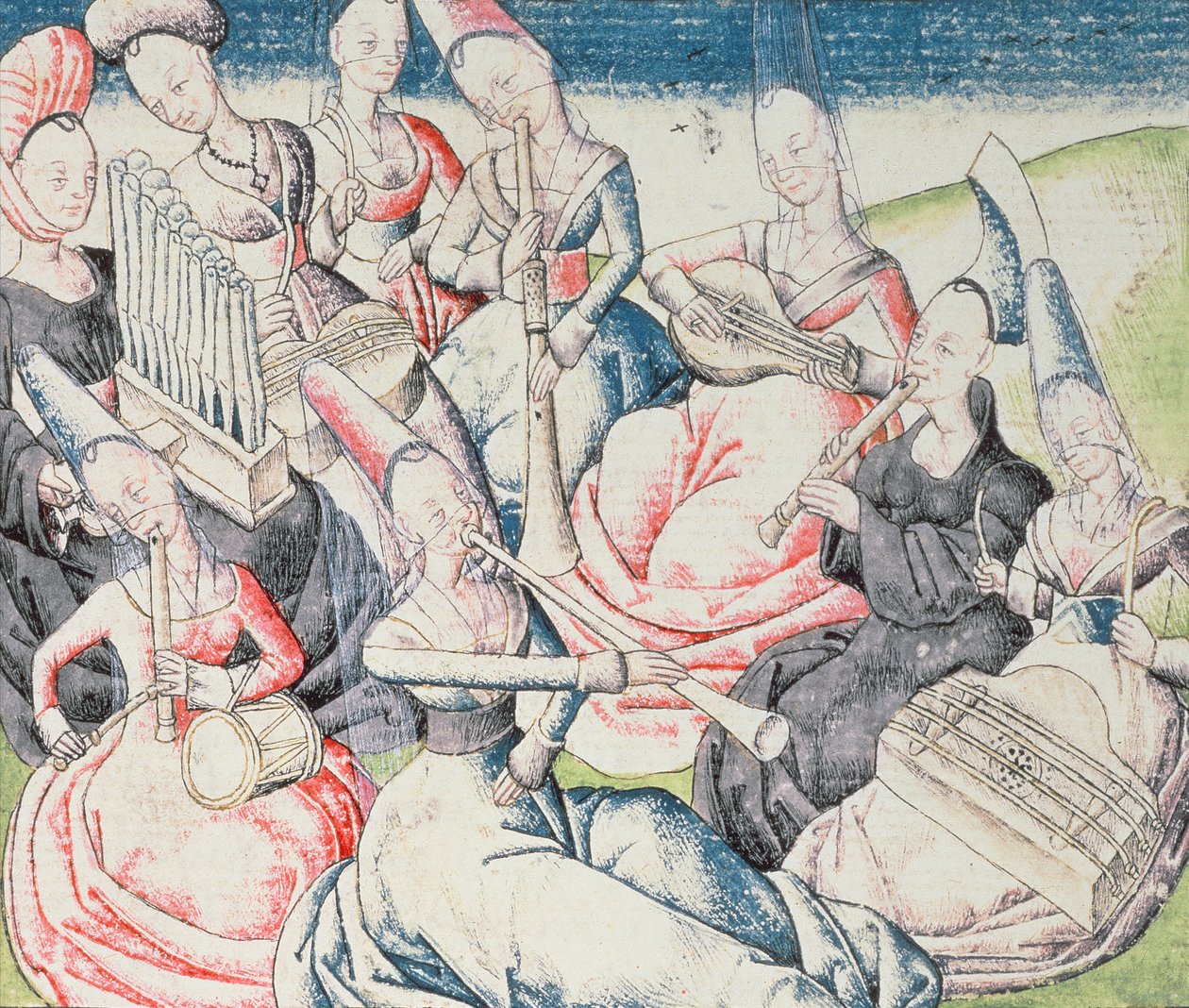 Group of Lady Musicians by Martin Le Franc