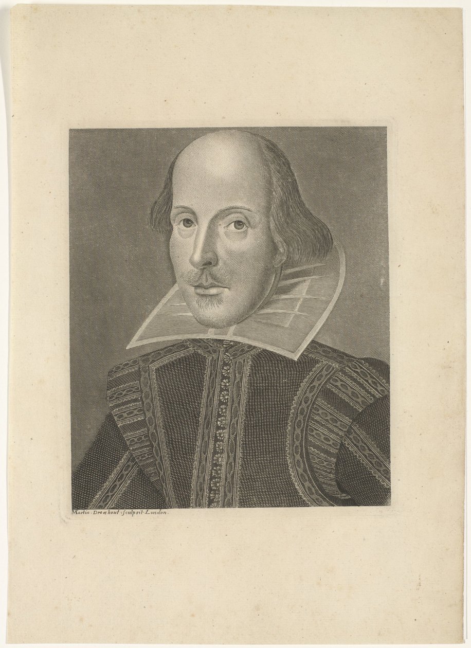 Portrait of William Shakespeare by Martin Droeshout (II)