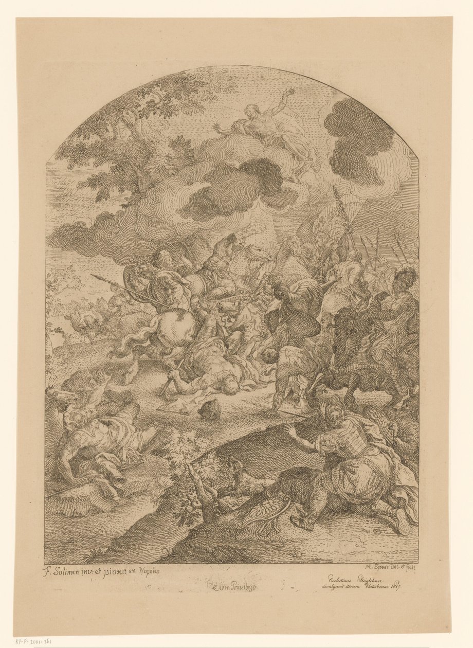 Battle Scene with Appearance of Christ by Martin Speer