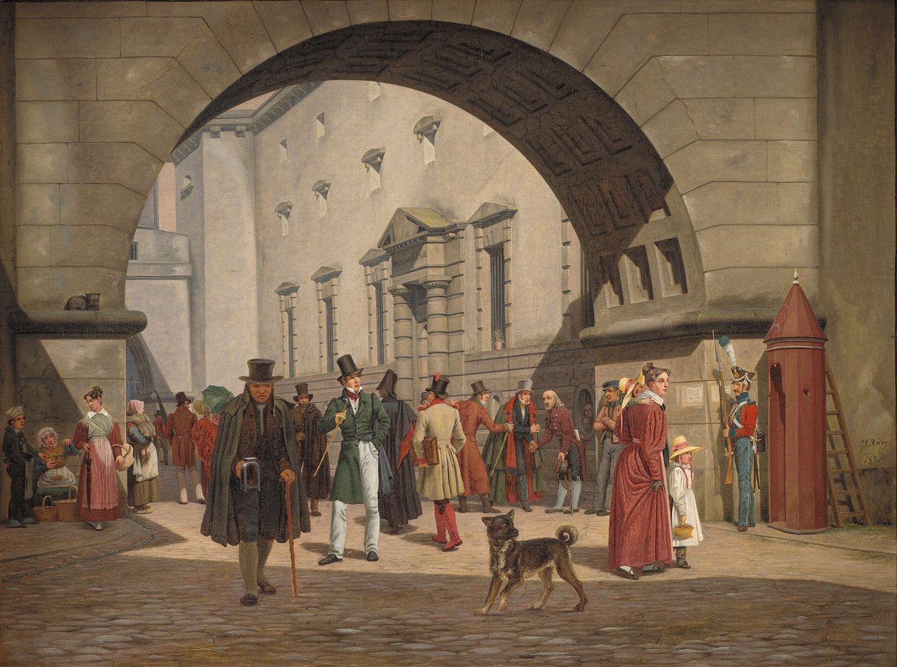 The Arrest Building at the Town Hall and Courthouse by Martinus Rørbye