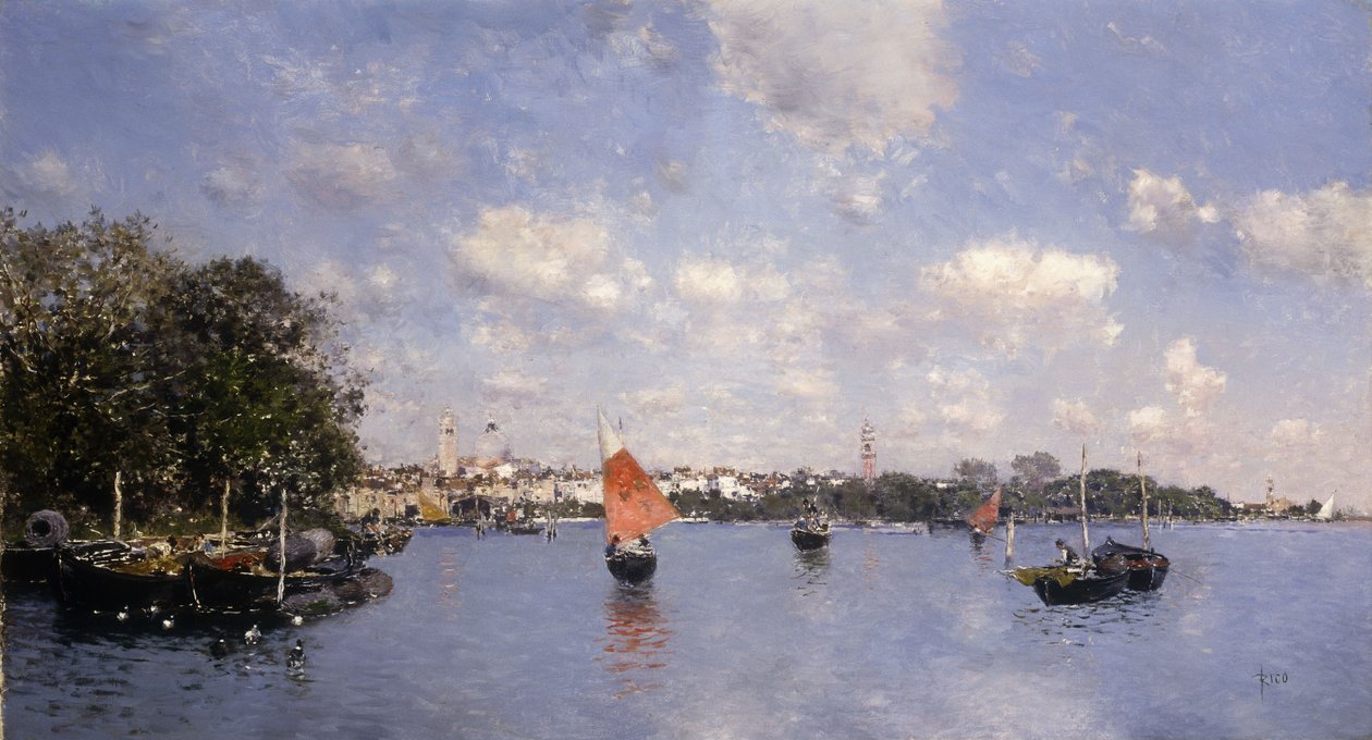 A Venetian View by Martín Rico y Ortega