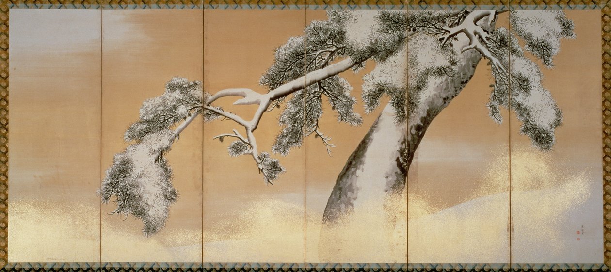 The Pines under Snow by Maruyama Okyo