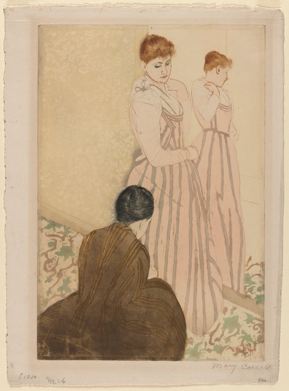 The Fitting by Mary Cassatt