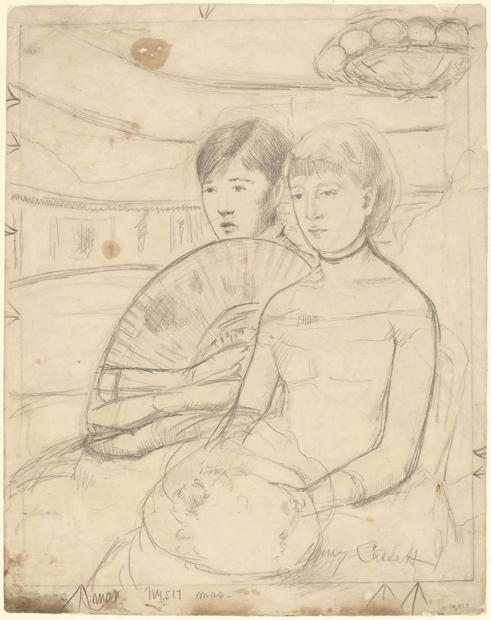 The Loge [recto], 1882 by Mary Cassatt