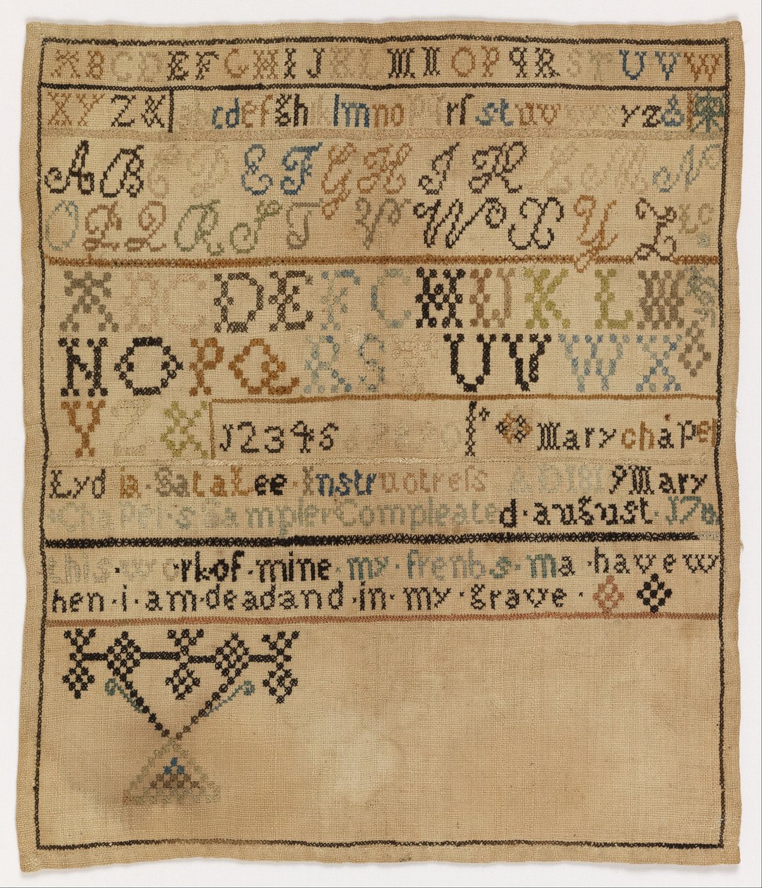 Sampler by Mary Chapel