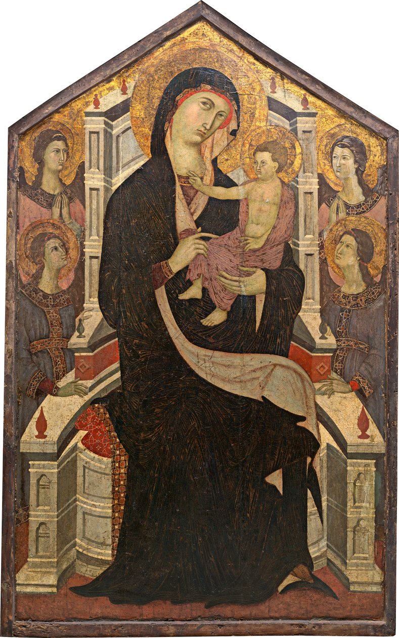 Maestà (Madonna and Child with Four Angels) by Master of Citta di Castello