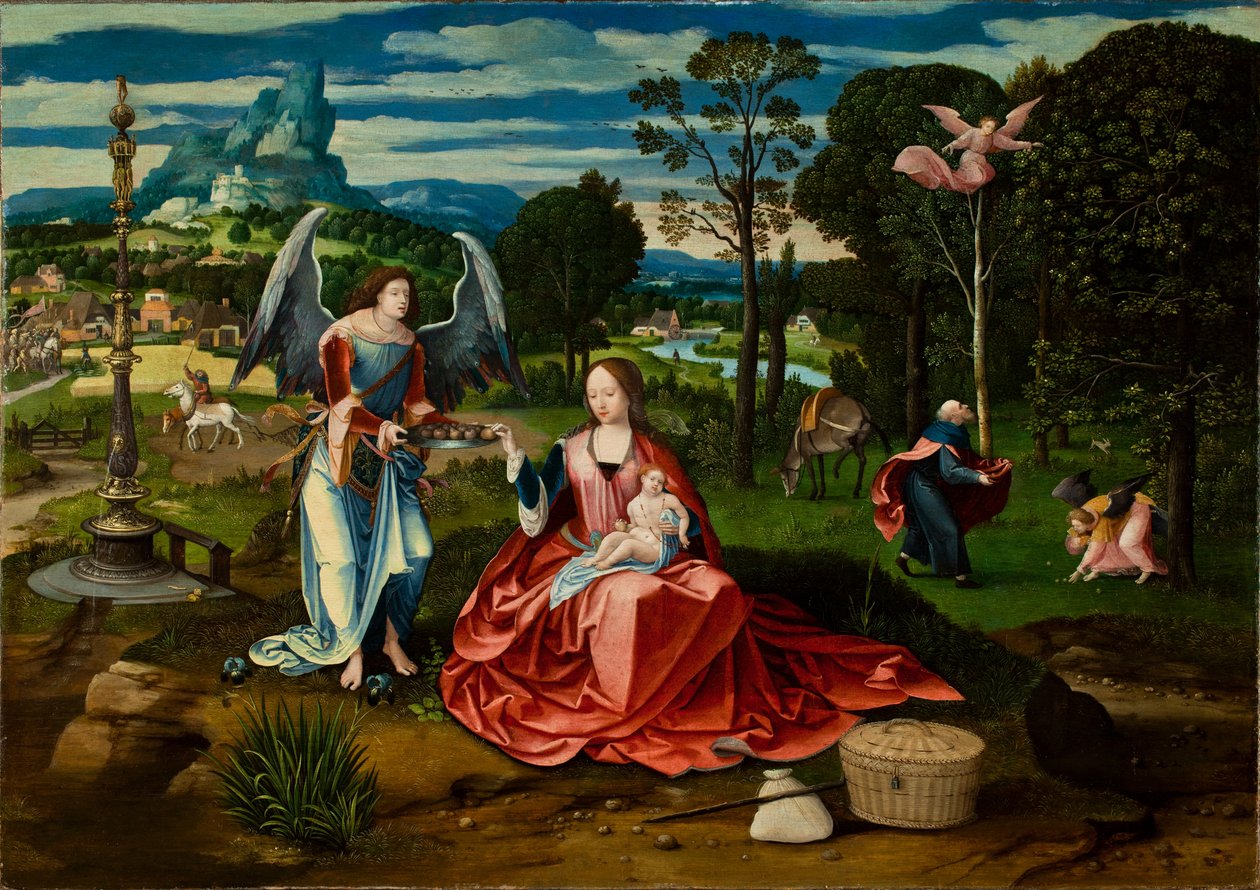 Rest on the Flight into Egypt by Master of Female Half Lengths