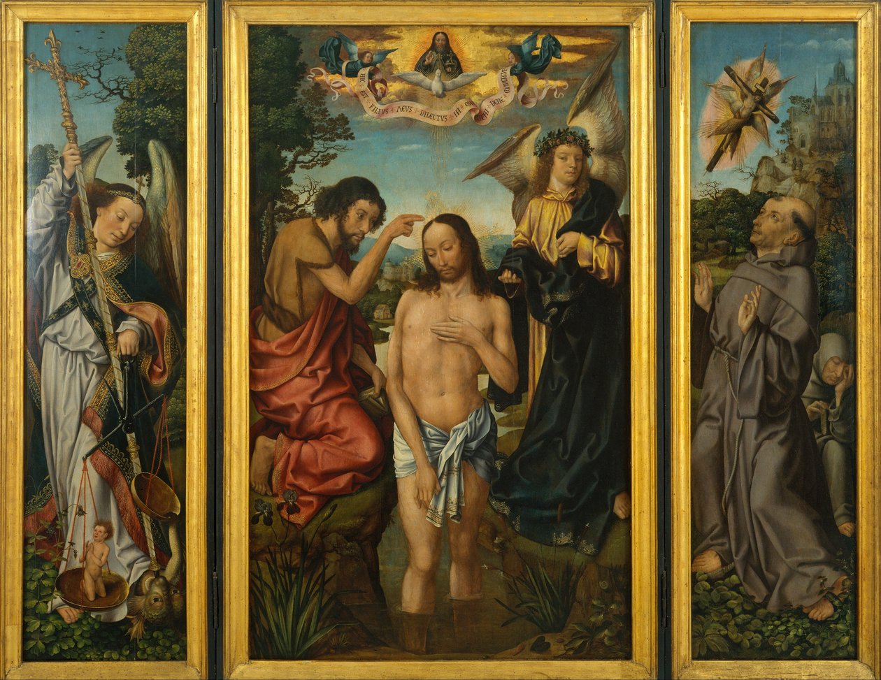 Triptych of the Baptism of Christ by Master of Frankfurt