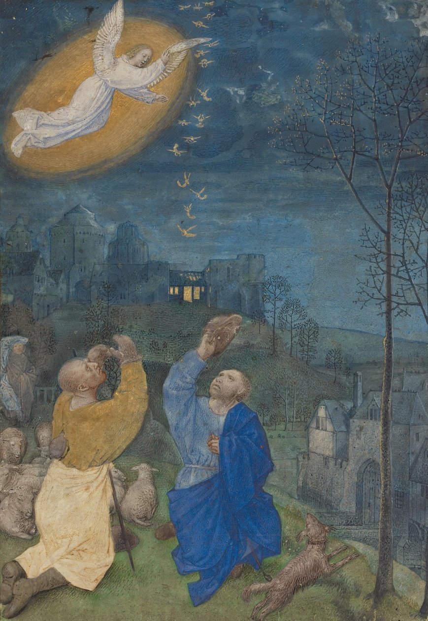 The Annunciation to the Shepherds by Master of Houghton the Miniatures