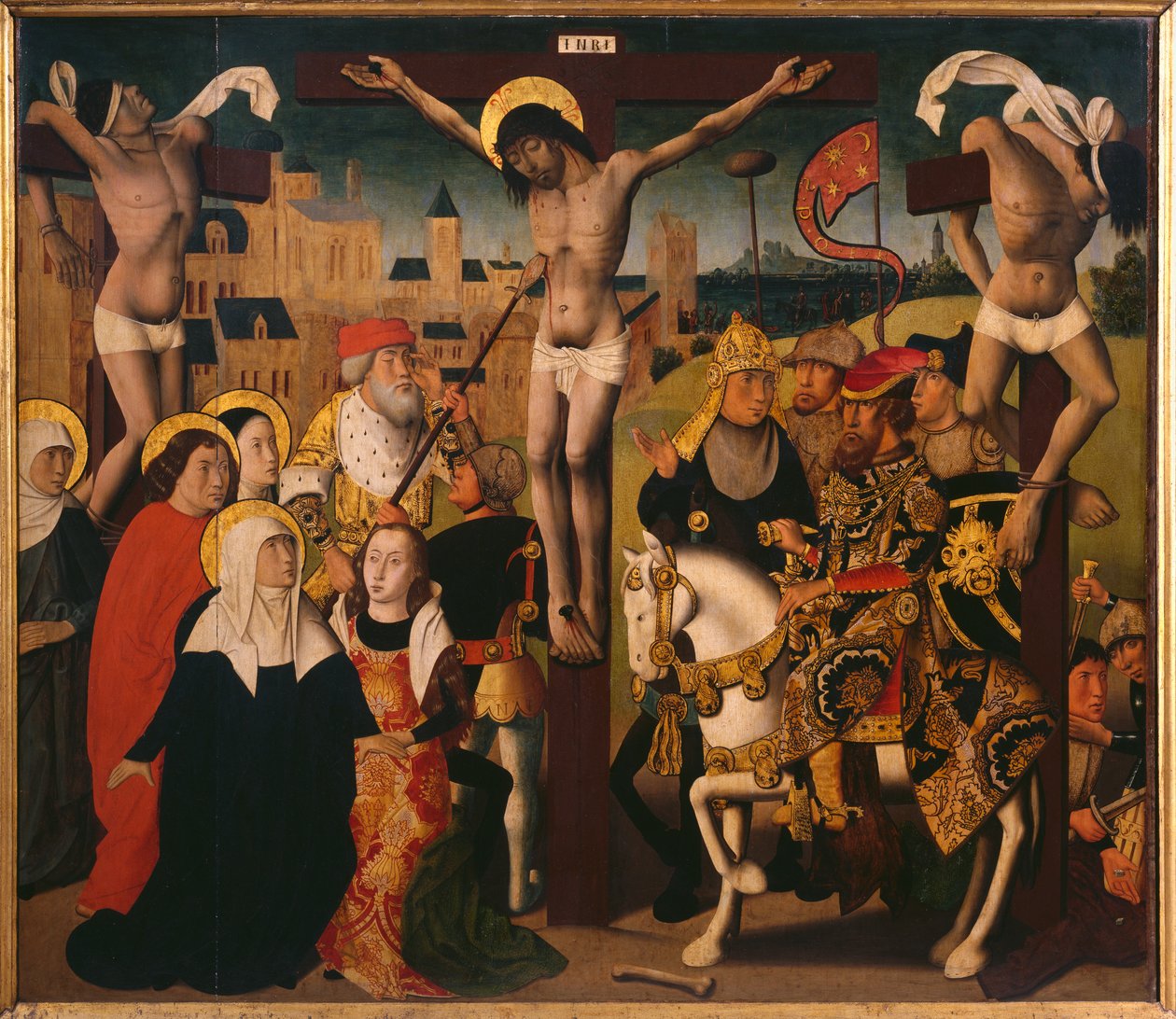 Passion Triptych, Crucifixion, Central Panel (detail) by Master of St. Godelieve Legend