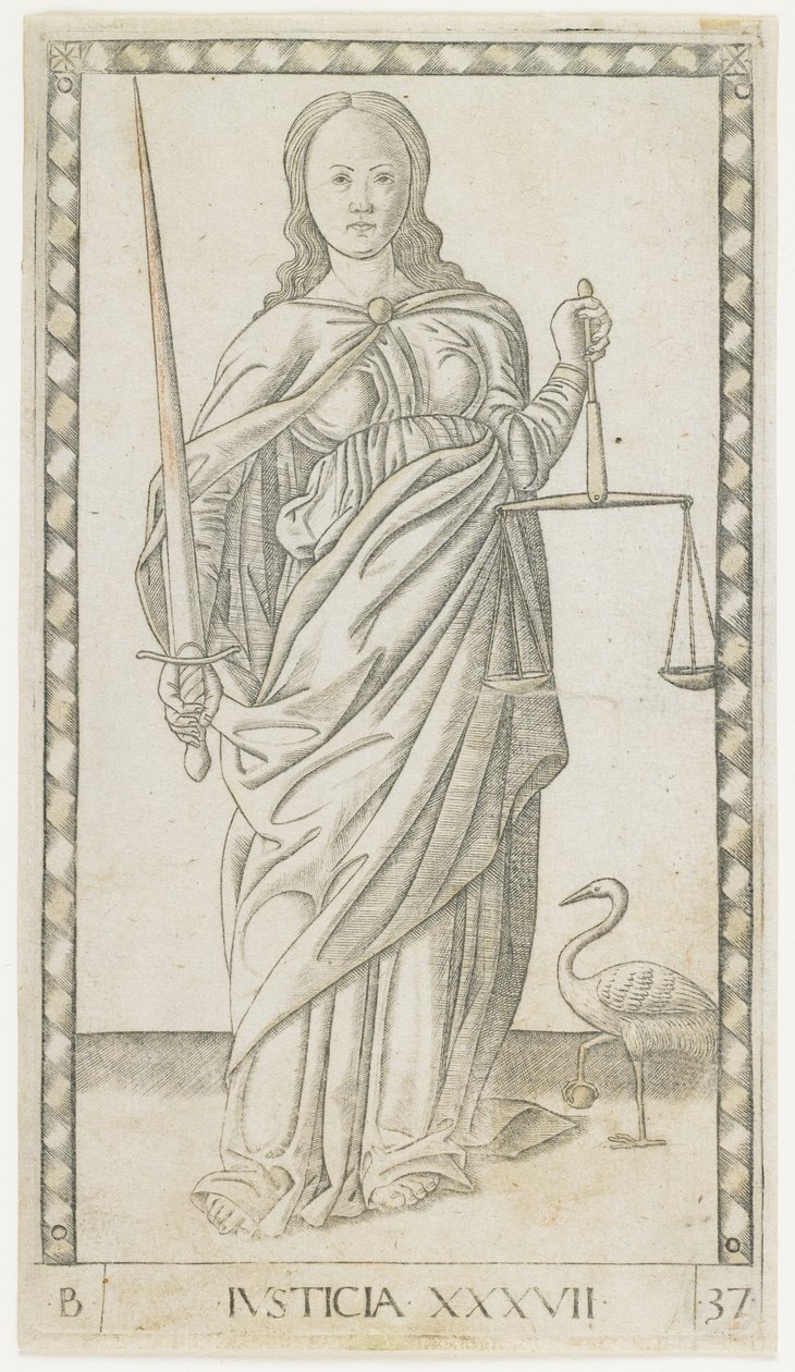 Justice, c.1465 by Master of the E Series Tarocchi Master of the E Series Tarocchi