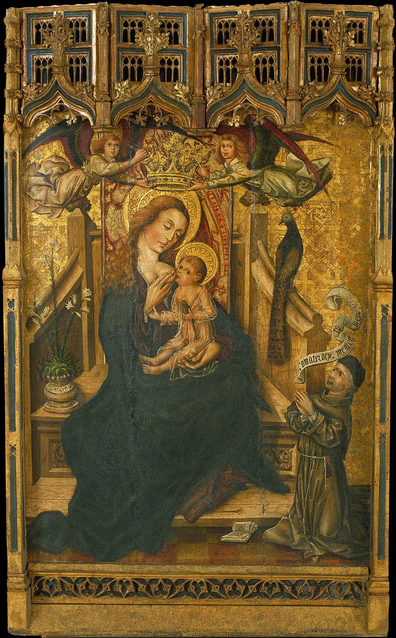 Virgin Suckling the Child with Donor by Master of the Palanquinos