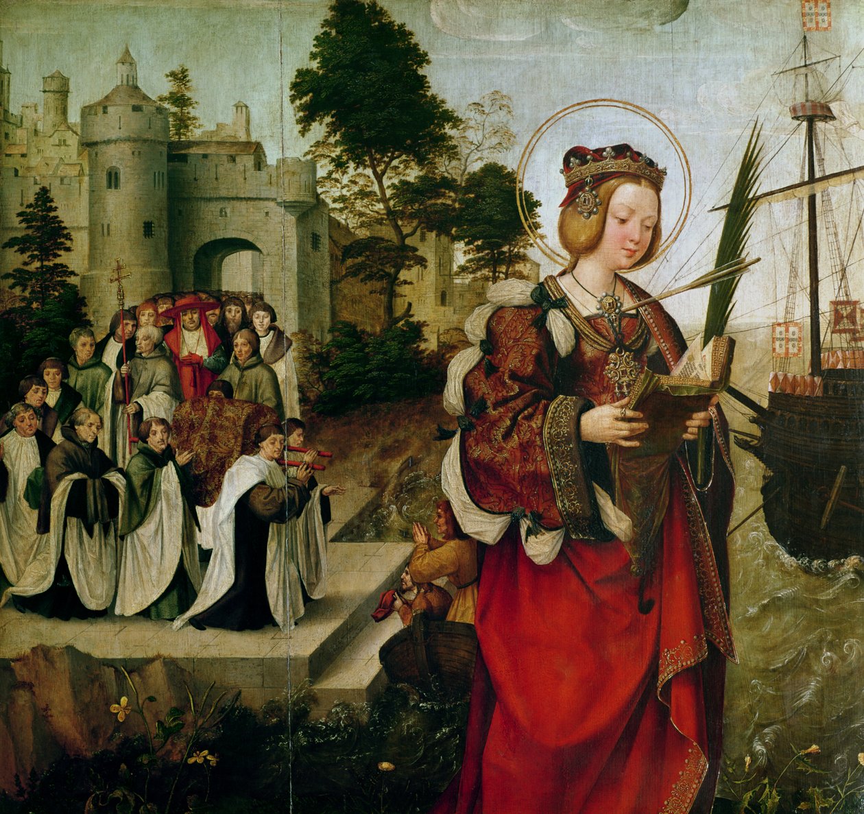 The Cortege of the Relics of St. Auta (detail) by Master of the St. Auta Altarpiece