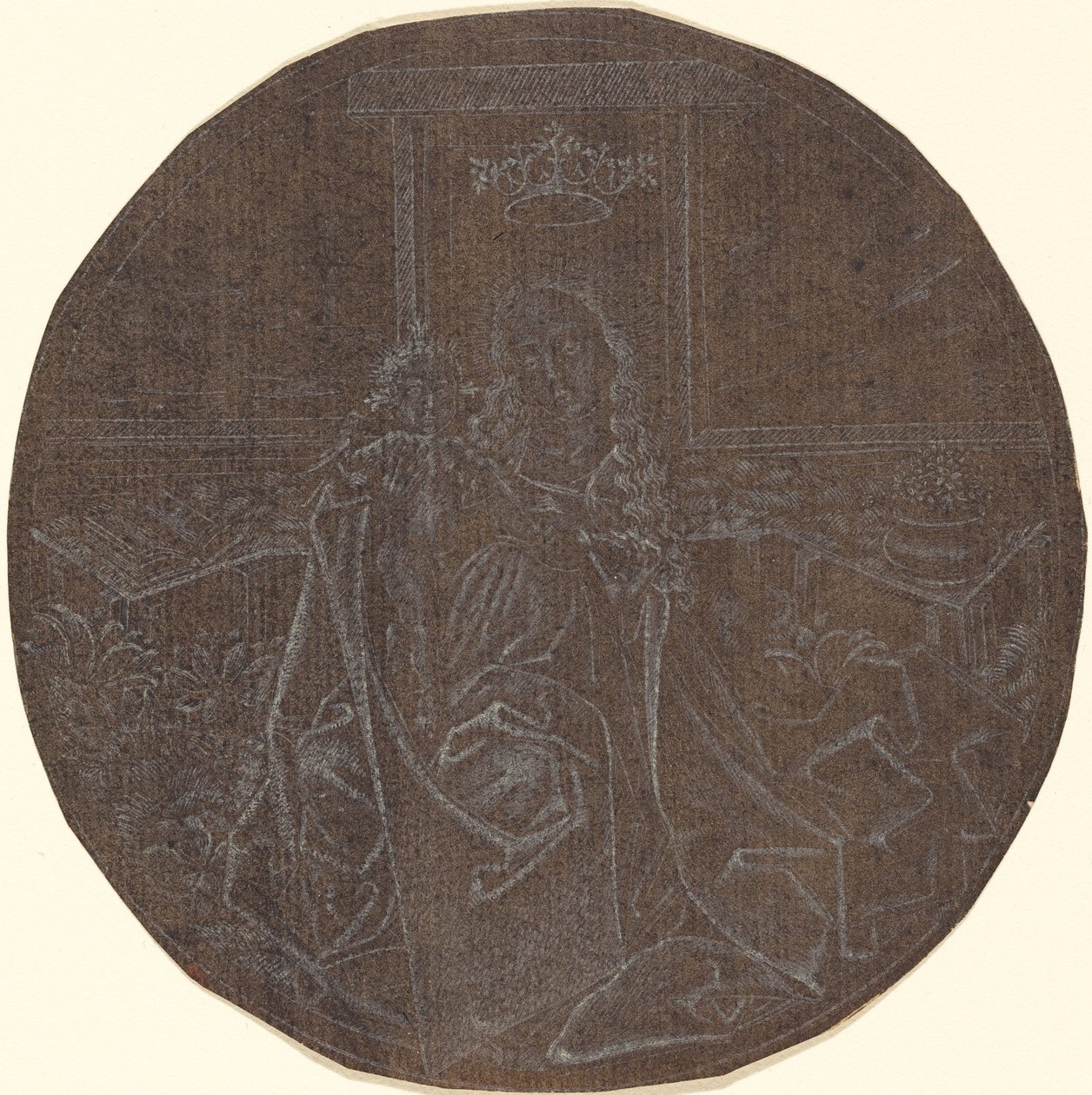 The Madonna and Child in a Garden by Master E.S.