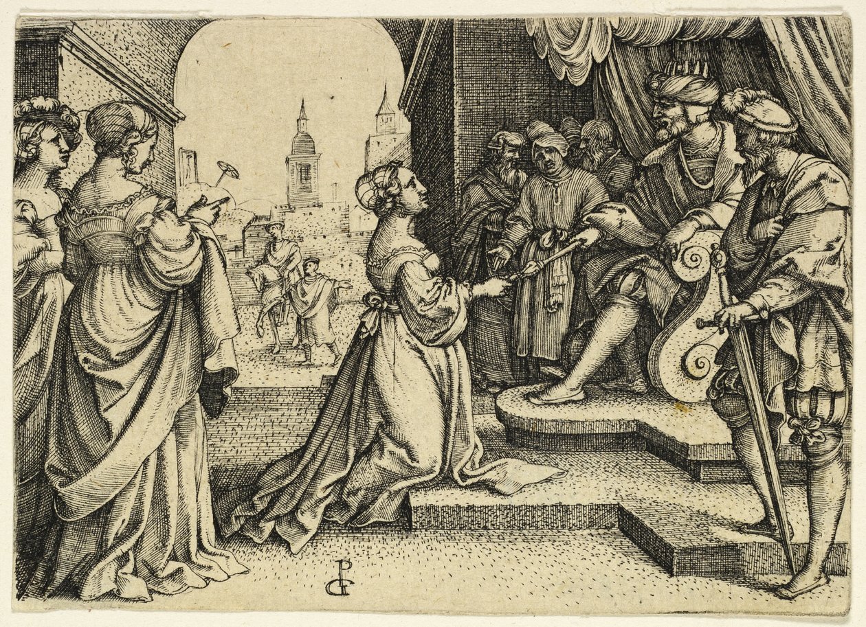 Esther before Ahasuerus by Master I.B.