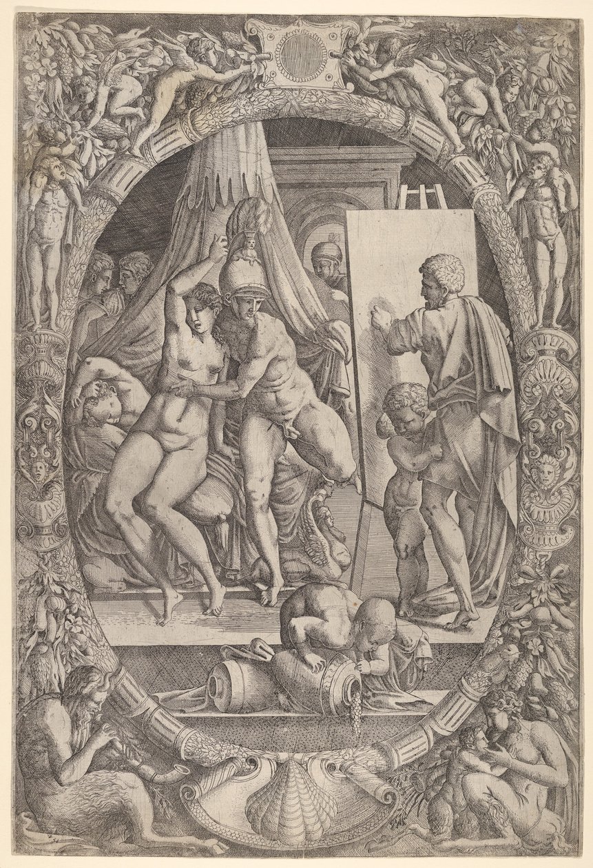 Apelles Painting Alexander and Campaspe by Master IQV