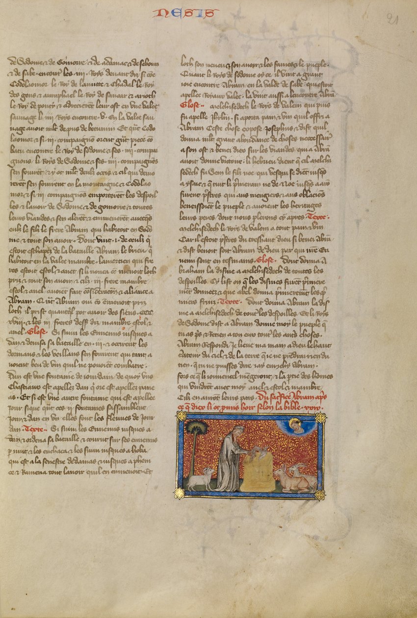 Abraham at the Altar by Master of Jean de Mandeville
