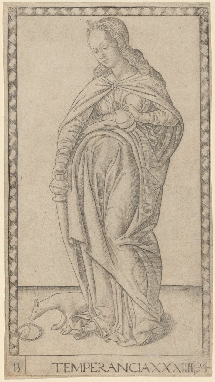 Temperance by Master of the E Series Tarocchi