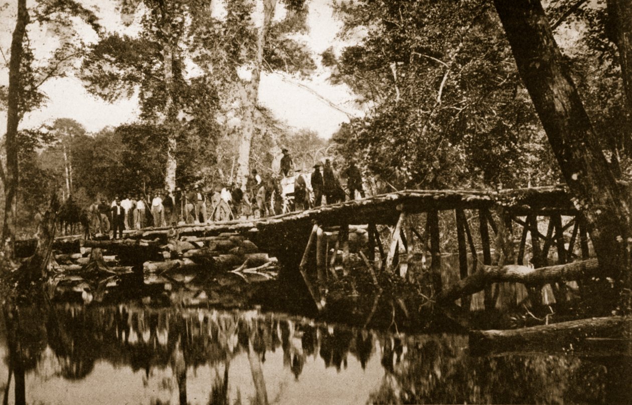 Grapevine Bridge over the Chickahominy River by Mathew B. Brady