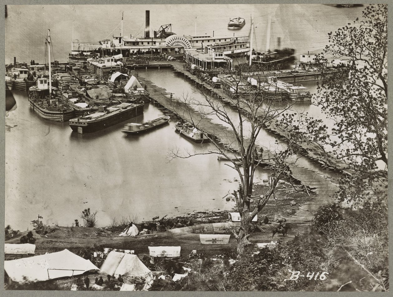 Landing Supplies on the James River, Virginia, 1865 by Mathew B. Brady