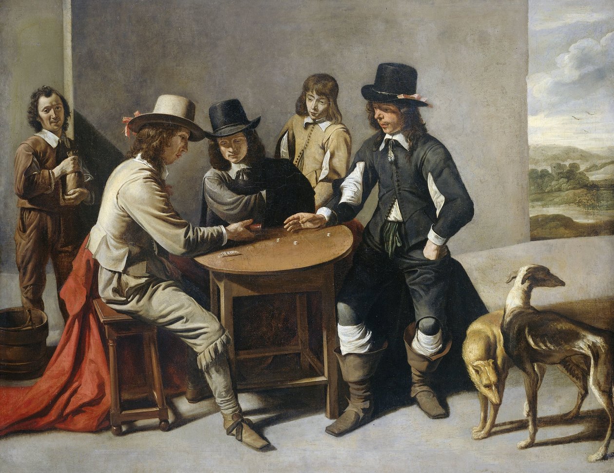 The Dice Shooters by Mathieu Lenain (le cadet) (follower of)