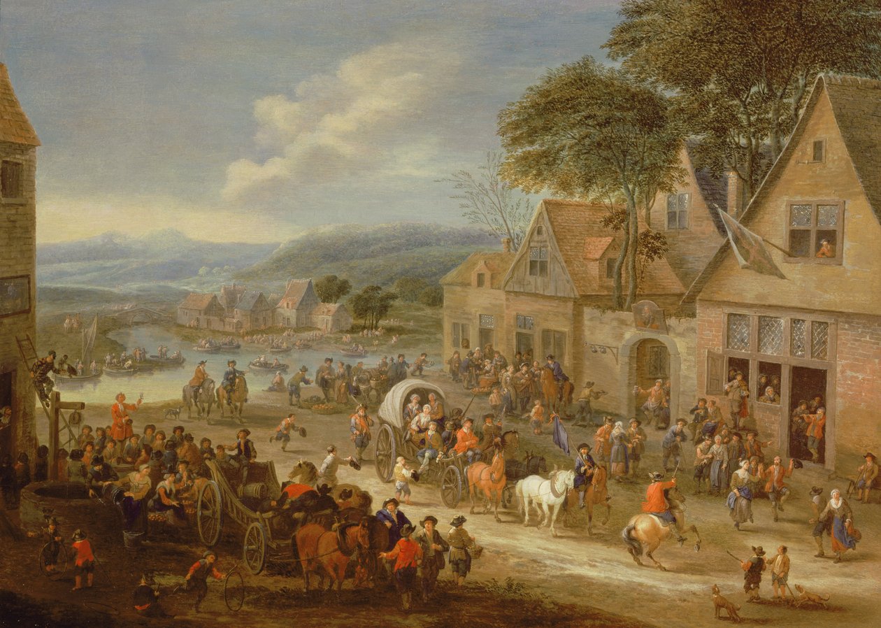 A Village Fair by Mathys Schoevaerdts