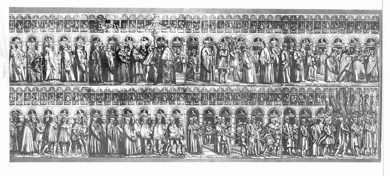 Procession of the Doge and Venetian Officials, c.1555-60 by Matteo Pagani