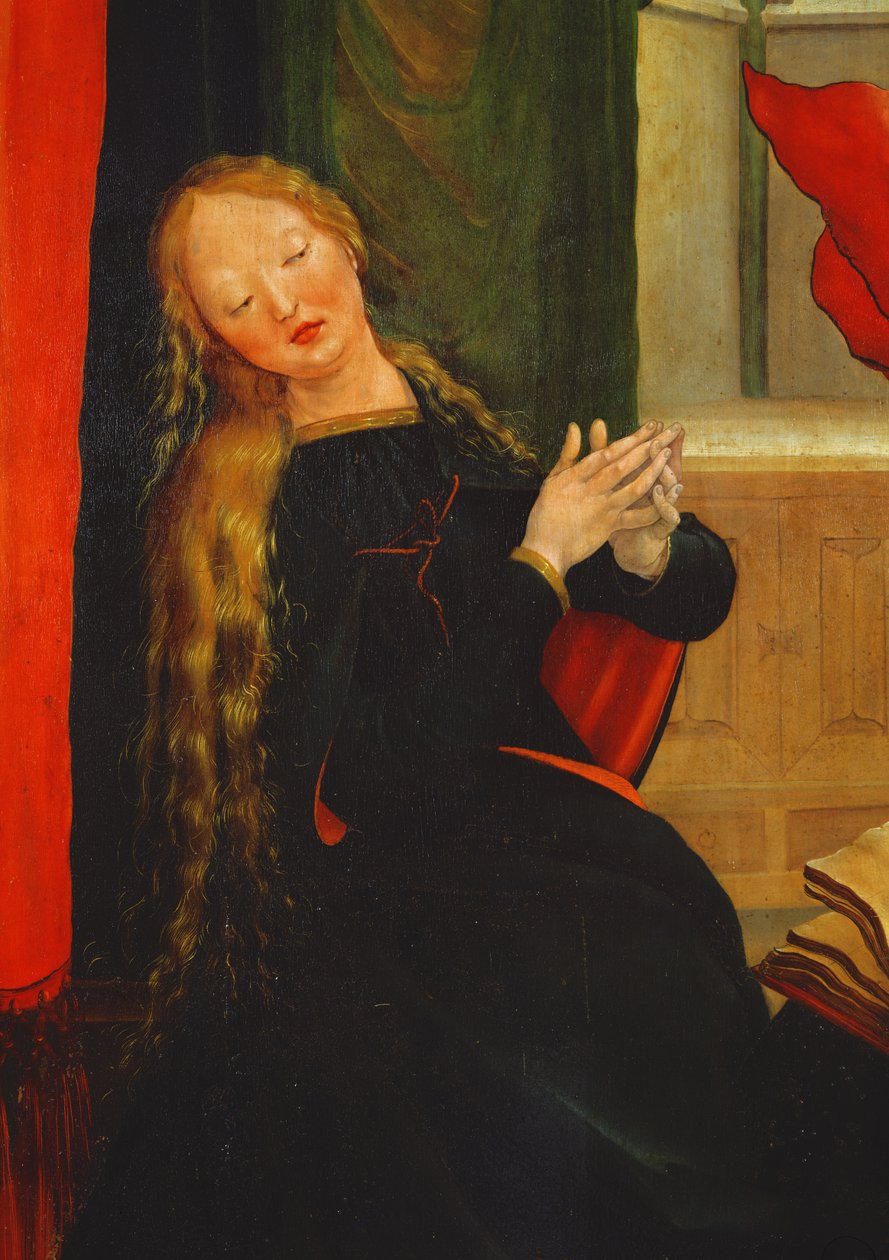 Detail of the Annunciation of the Virgin Mary from the Isenheim Altarpiece (outer wing) by Matthias Grünewald