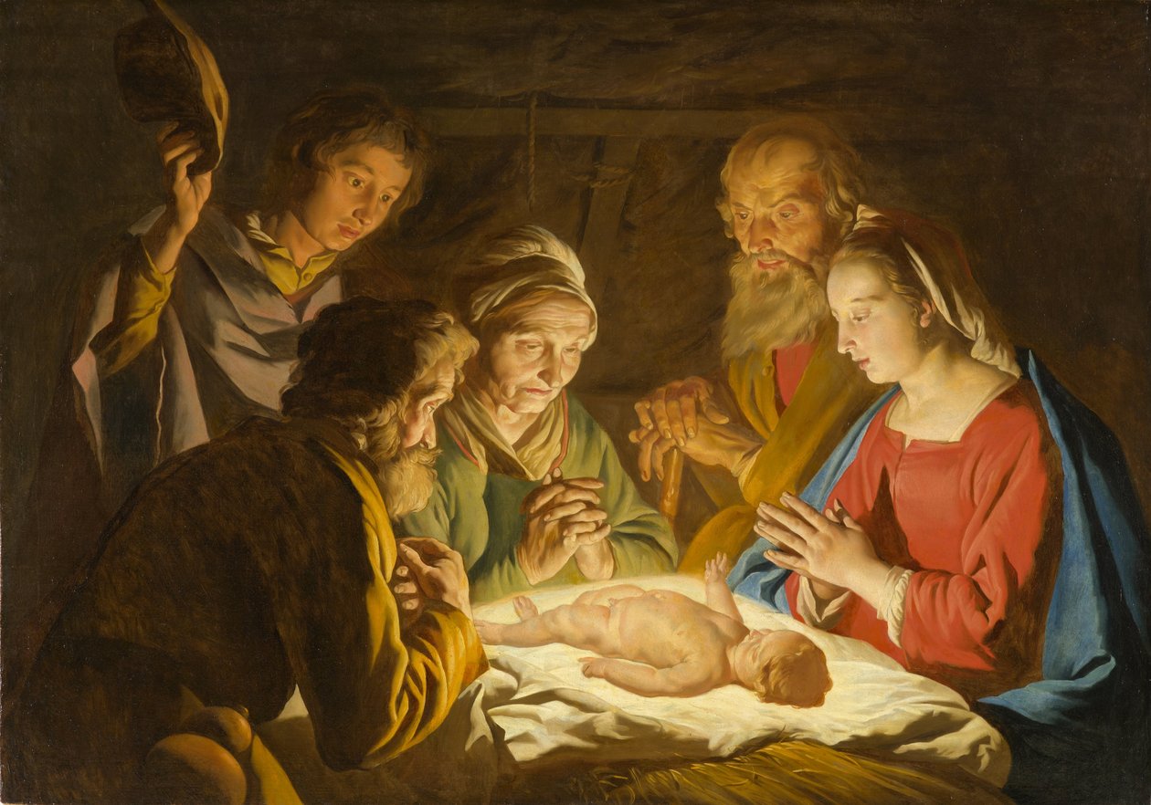 The Adoration of the Shepherds by Matthias Stom