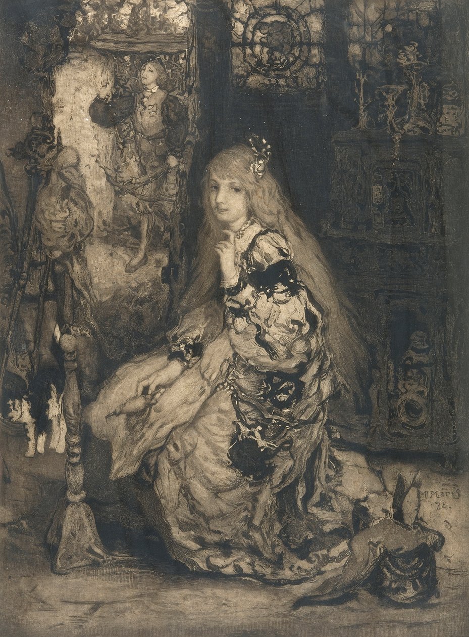 Girl with Spindle by Matthijs Maris