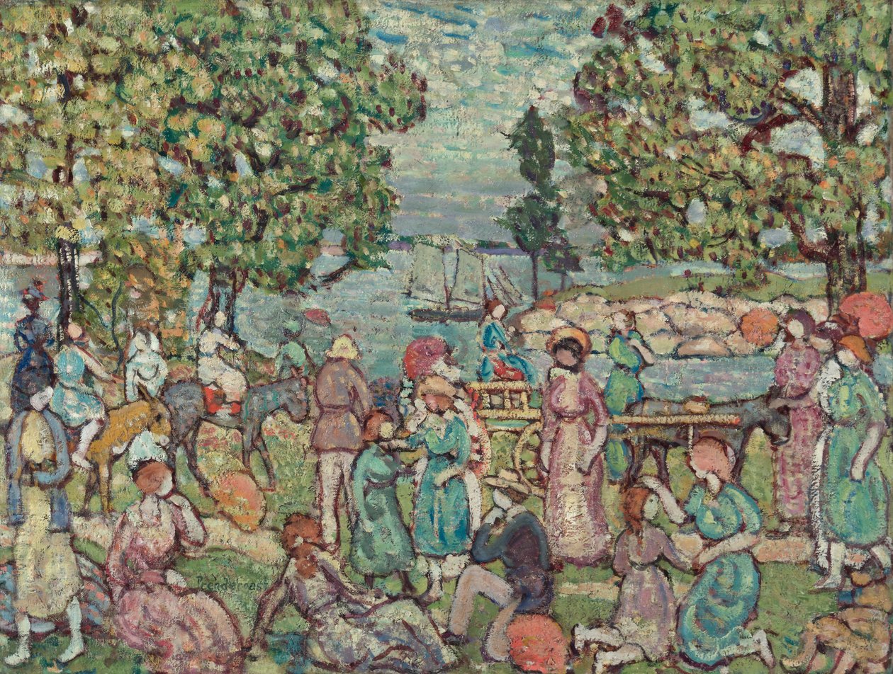 On the Beach, No. 3, 1915 by Maurice Brazil Prendergast