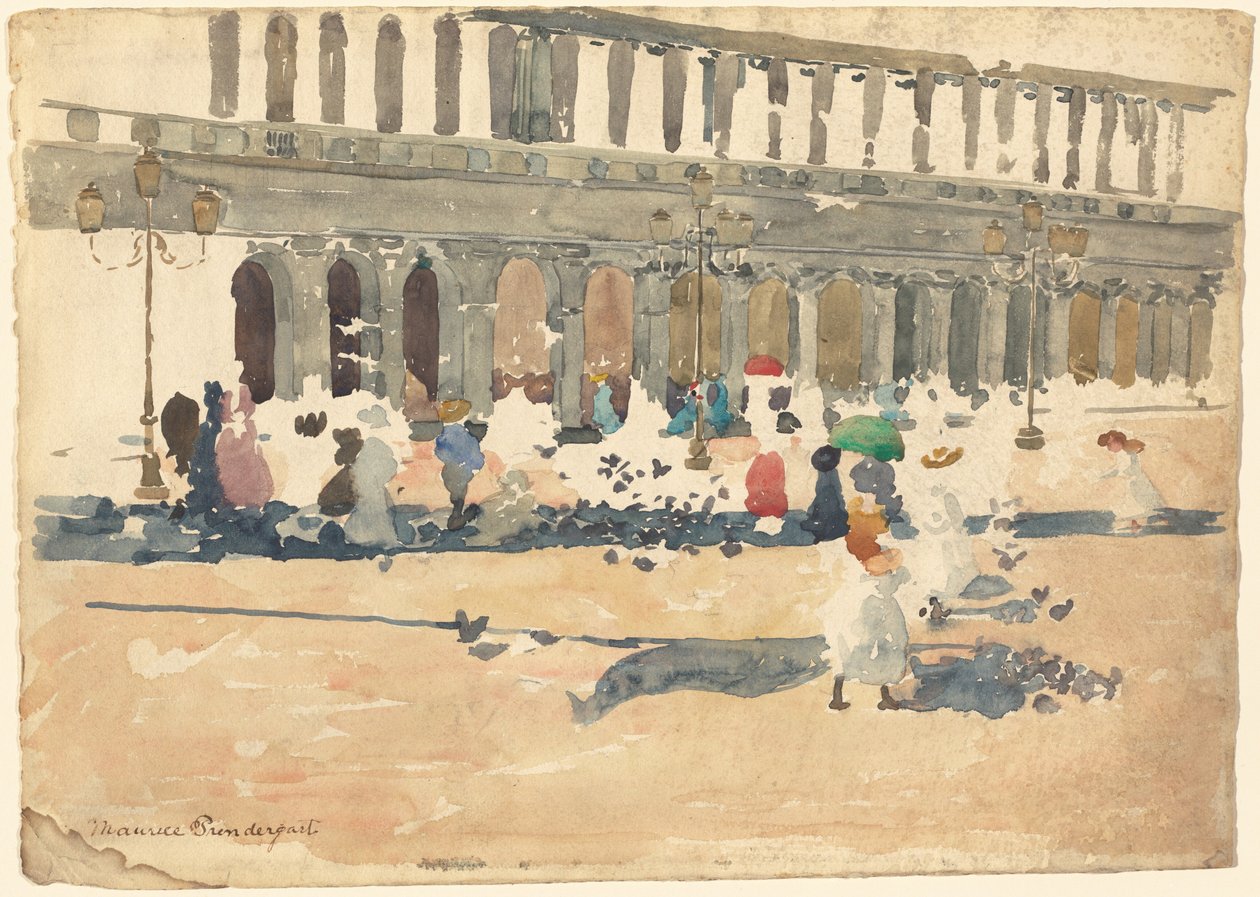 Caffè Florian in Venice by Maurice Brazil Prendergast