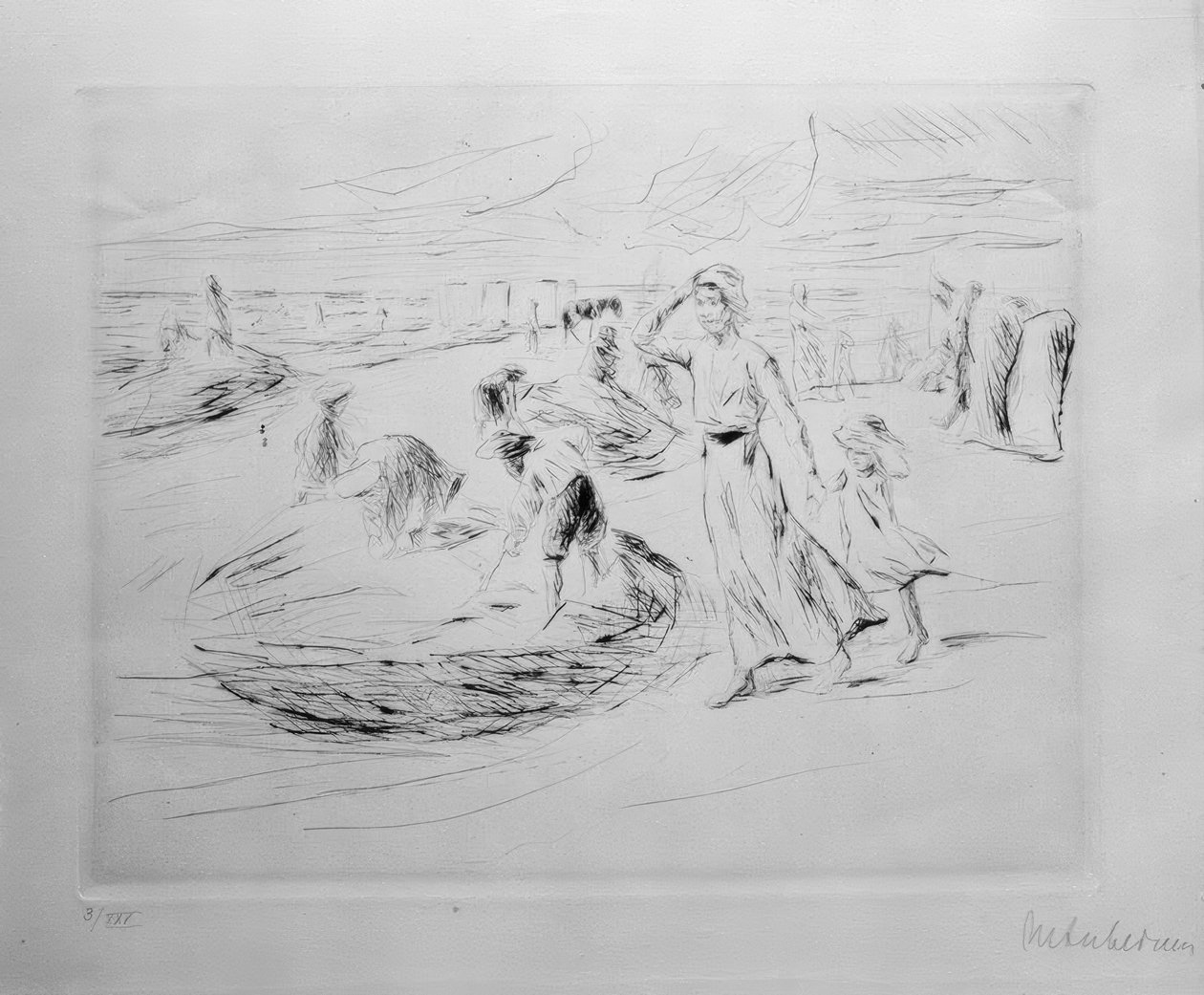 On the Beach by Max Liebermann